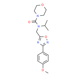 ChemSpider 2D Image | N-Isopropyl-N-{[3-(4-methoxyphenyl)-1,2,4-oxadiazol-5-yl]methyl}-4-morpholinecarboxamide | C18H24N4O4