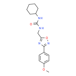 ChemSpider 2D Image | 1-Cyclohexyl-3-{[3-(4-methoxyphenyl)-1,2,4-oxadiazol-5-yl]methyl}urea | C17H22N4O3