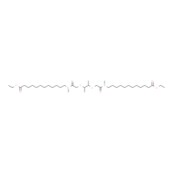 ChemSpider 2D Image | Diethyl 13,17,18,22-tetramethyl-14,21-dioxo-16,19-dioxa-13,22-diazatetratriacontane-1,34-dioate | C38H72N2O8