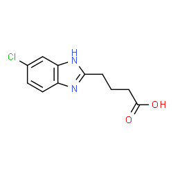 ChemSpider 2D Image | 4-(6-Chloro-1H-benzimidazol-2-yl)butanoic acid | C11H11ClN2O2