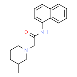 ChemSpider 2D Image | 2-(3-Methyl-1-piperidinyl)-N-(1-naphthyl)acetamide | C18H22N2O