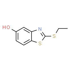 ChemSpider 2D Image | 2-(Ethylsulfanyl)-1,3-benzothiazol-5-ol | C9H9NOS2