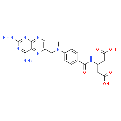 ChemSpider 2D Image | 3-[[4-[[(2,4-Diamino-6-pteridinyl)methyl]methylamino]benzoyl]amino]pentanedioic acid | C20H22N8O5