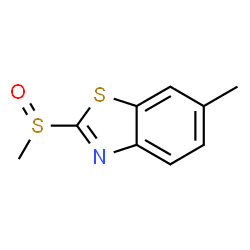 ChemSpider 2D Image | 6-Methyl-2-(methylsulfinyl)-1,3-benzothiazole | C9H9NOS2