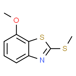 ChemSpider 2D Image | 7-Methoxy-2-(methylsulfanyl)-1,3-benzothiazole | C9H9NOS2