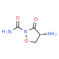 ChemSpider 2D Image | (4R)-4-Amino-3-oxo-1,2-oxazolidine-2-carboxamide | C4H7N3O3