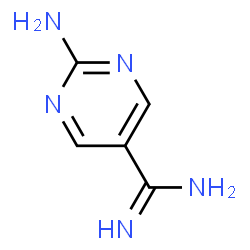 ChemSpider 2D Image | 2-Amino-5-pyrimidinecarboximidamide | C5H7N5
