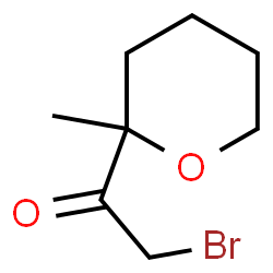 ChemSpider 2D Image | 2-Bromo-1-(2-methyltetrahydro-2H-pyran-2-yl)ethanone | C8H13BrO2