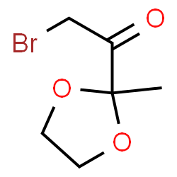 ChemSpider 2D Image | 2-Bromo-1-(2-methyl-1,3-dioxolan-2-yl)ethanone | C6H9BrO3