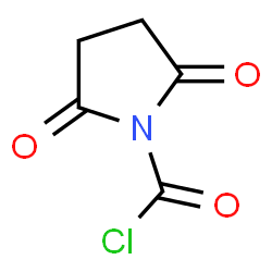 ChemSpider 2D Image | 2,5-Dioxo-1-pyrrolidinecarbonyl chloride | C5H4ClNO3