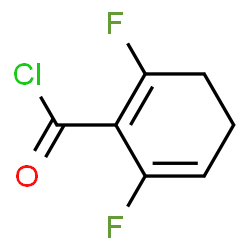 ChemSpider 2D Image | 2,6-Difluoro-1,5-cyclohexadiene-1-carbonyl chloride | C7H5ClF2O