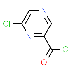ChemSpider 2D Image | 6-Chloro-2-pyrazinecarbonyl chloride | C5H2Cl2N2O