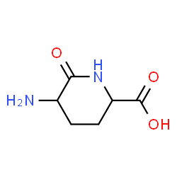 ChemSpider 2D Image | 5-Amino-6-oxo-2-piperidinecarboxylic acid | C6H10N2O3