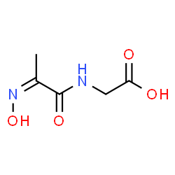 ChemSpider 2D Image | N-[(2Z)-2-(Hydroxyimino)propanoyl]glycine | C5H8N2O4
