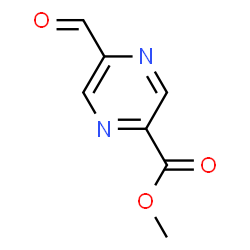 ChemSpider 2D Image | Methyl 5-formyl-2-pyrazinecarboxylate | C7H6N2O3