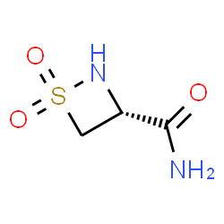 ChemSpider 2D Image | (3R)-1,2-Thiazetidine-3-carboxamide 1,1-dioxide | C3H6N2O3S