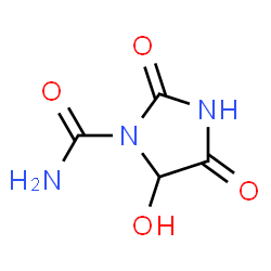 ChemSpider 2D Image | 5-Hydroxy-2,4-dioxo-1-imidazolidinecarboxamide | C4H5N3O4