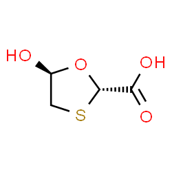 ChemSpider 2D Image | (2S,5S)-5-Hydroxy-1,3-oxathiolane-2-carboxylic acid | C4H6O4S