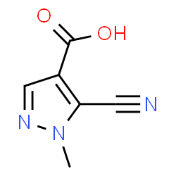 ChemSpider 2D Image | 5-Cyano-1-methyl-1H-pyrazole-4-carboxylic acid | C6H5N3O2