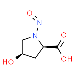 ChemSpider 2D Image | (4R)-4-Hydroxy-1-nitroso-D-proline | C5H8N2O4
