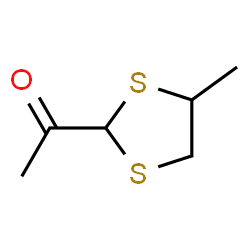 ChemSpider 2D Image | 1-(4-Methyl-1,3-dithiolan-2-yl)ethanone | C6H10OS2
