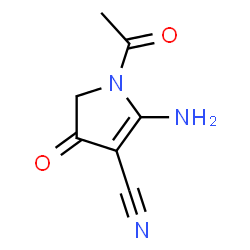ChemSpider 2D Image | 1-Acetyl-2-amino-4-oxo-4,5-dihydro-1H-pyrrole-3-carbonitrile | C7H7N3O2