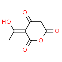 ChemSpider 2D Image | (3E)-3-(1-Hydroxyethylidene)-2H-pyran-2,4,6(3H,5H)-trione | C7H6O5