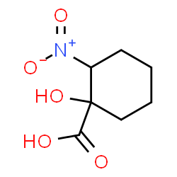 ChemSpider 2D Image | 1-Hydroxy-2-nitrocyclohexanecarboxylic acid | C7H11NO5
