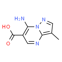 ChemSpider 2D Image | 7-Amino-3-methylpyrazolo[1,5-a]pyrimidine-6-carboxylic acid | C8H8N4O2
