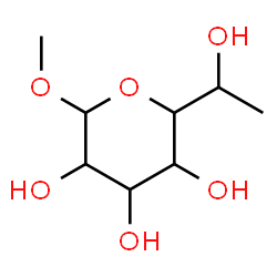 ChemSpider 2D Image | Methyl 5-(1-hydroxyethyl)pentopyranoside | C8H16O6