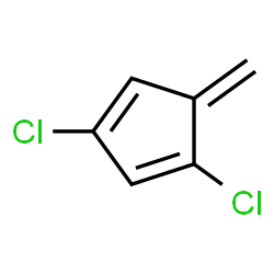 ChemSpider 2D Image | 1,3-Dichloro-5-methylene-1,3-cyclopentadiene | C6H4Cl2