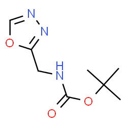 ChemSpider 2D Image | tert-butyl N-[(1,3,4-oxadiazol-2-yl)methyl]carbamate | C8H13N3O3