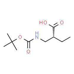 ChemSpider 2D Image | (2R)-2-{[(tert-butoxycarbonyl)amino]methyl}butanoic acid | C10H19NO4