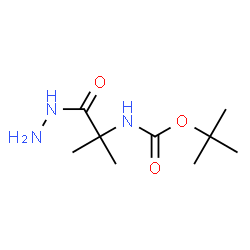 ChemSpider 2D Image | 2-Methyl-2-propanyl (1-hydrazino-2-methyl-1-oxo-2-propanyl)carbamate | C9H19N3O3