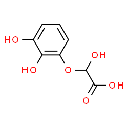 ChemSpider 2D Image | (2,3-Dihydroxyphenoxy)(hydroxy)acetic acid | C8H8O6