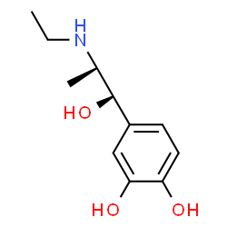 ChemSpider 2D Image | 4-[(1R,2S)-2-(Ethylamino)-1-hydroxypropyl]-1,2-benzenediol | C11H17NO3