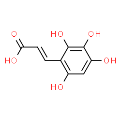 ChemSpider 2D Image | (2E)-3-(2,3,4,6-Tetrahydroxyphenyl)acrylic acid | C9H8O6