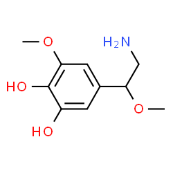 ChemSpider 2D Image | 5-(2-Amino-1-methoxyethyl)-3-methoxy-1,2-benzenediol | C10H15NO4