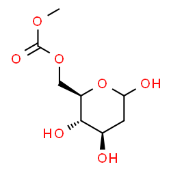 ChemSpider 2D Image | 2-Deoxy-6-O-(methoxycarbonyl)-D-arabino-hexopyranose | C8H14O7