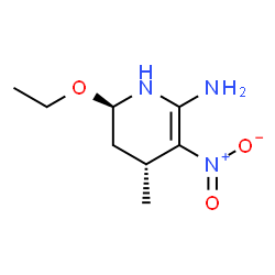 ChemSpider 2D Image | (4R,6R)-6-Ethoxy-4-methyl-3-nitro-1,4,5,6-tetrahydro-2-pyridinamine | C8H15N3O3