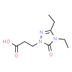 ChemSpider 2D Image | 3-(3,4-Diethyl-5-oxo-4,5-dihydro-1H-1,2,4-triazol-1-yl)propanoic acid | C9H15N3O3