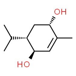 ChemSpider 2D Image | (1S,4S,5S)-5-Isopropyl-2-methyl-2-cyclohexene-1,4-diol | C10H18O2
