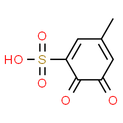 ChemSpider 2D Image | 3-Methyl-5,6-dioxo-1,3-cyclohexadiene-1-sulfonic acid | C7H6O5S