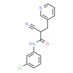 ChemSpider 2D Image | N-(3-Chlorophenyl)-2-cyano-3-(3-pyridinyl)propanamide | C15H12ClN3O