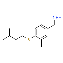 ChemSpider 2D Image | 1-{3-Methyl-4-[(3-methylbutyl)sulfanyl]phenyl}methanamine | C13H21NS