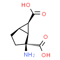 ChemSpider 2D Image | (1S,5R,6R)-2-Aminobicyclo[3.1.0]hexane-2,6-dicarboxylic acid | C8H11NO4