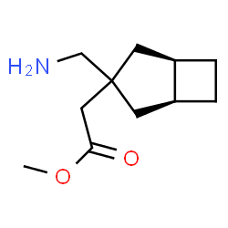 ChemSpider 2D Image | Methyl [(1R,5S)-3-(aminomethyl)bicyclo[3.2.0]hept-3-yl]acetate | C11H19NO2