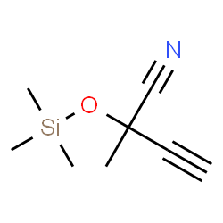 ChemSpider 2D Image | 2-Methyl-2-[(trimethylsilyl)oxy]-3-butynenitrile | C8H13NOSi