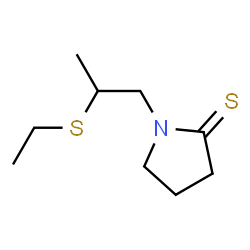 ChemSpider 2D Image | 1-[2-(Ethylsulfanyl)propyl]-2-pyrrolidinethione | C9H17NS2