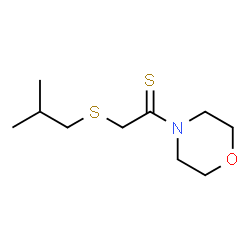 ChemSpider 2D Image | 2-(Isobutylsulfanyl)-1-(4-morpholinyl)ethanethione | C10H19NOS2